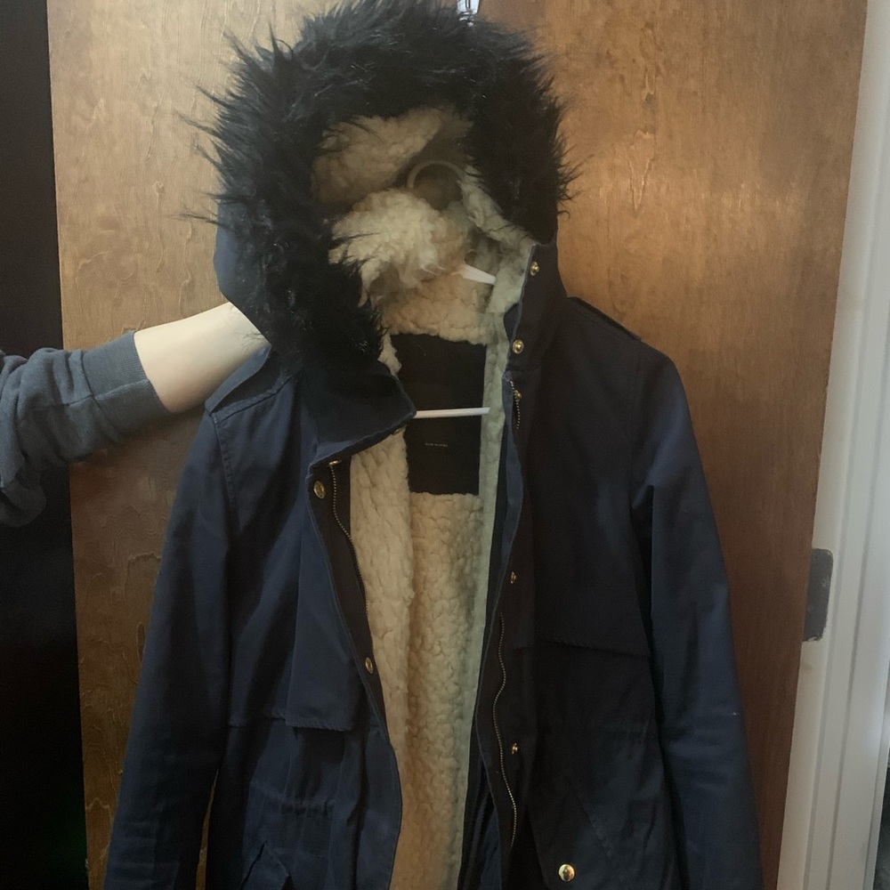 Zara Basic Pea Coat With Removable Wool Vest - image 1